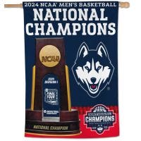 NCAA Div I BB Champions UConn Huskies MEN'S FINAL FOUR CHAMPIONS Vertical Flag 28" x 40"