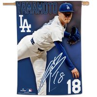 Los Angeles Dodgers Vertical Flag 28" x 40" Yoshinobu Yamamoto