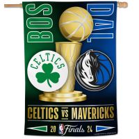 NBA Finals Both Teams NBA FINALS DUELING Vertical Flag 28" x 40"