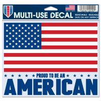 Patriotic Multi-Use Decal -Clear Bckrgd 5" x 6"