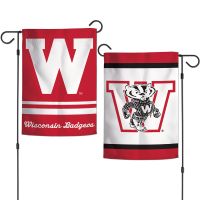 Wisconsin Badgers / Vintage Collegiate Garden Flags 2 sided 12.5" x 18"