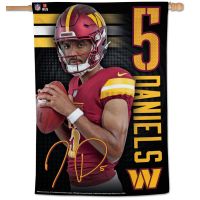 Washington Commanders Vertical Flag 28" x 40" Jayden Daniels