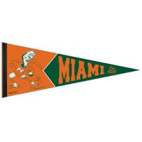 Miami Hurricanes / Vintage Collegiate Premium Pennant 12" x 30"