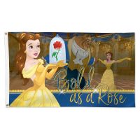 / Disney BELLE BOLD AS A ROSE Flag - Deluxe 3' X 5' Belle