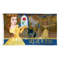 Princesses / Disney BELLE BOLD AS A ROSE Flag - Deluxe 3' X 5' Belle