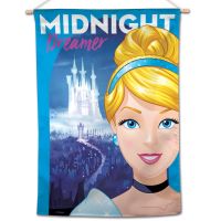 Princesses / Disney CINDERELLA MIDNIGHT DREAMER Vertical Flag 28" x 40" Cinderella