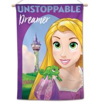 Princesses / Disney "UNSTOPPABLE DREAMER" Vertical Flag 28" x 40" Rapunzel