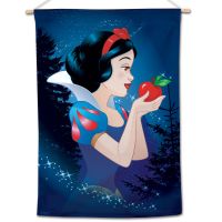 Princesses / Disney SNOW WHITE W/ APPLE Vertical Flag 28" x 40" Snow White