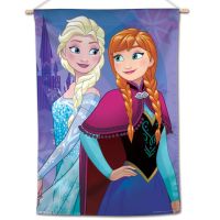 / Disney FROZEN SISTERS Vertical Flag 28" x 40" Multiple Players