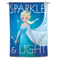 / Disney FROZEN SPARKLE & LIGHT Vertical Flag 28" x 40" Elsa