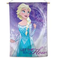 / Disney FROZEN LET THE MAGIC FLOW Vertical Flag 28" x 40" Elsa