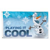 Frozen / Disney FROZEN OLAF PLAYING IT COOL Flag - Deluxe 3' X 5' Olaf