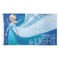 / Disney FROZEN ELSA SPARKLE & LIGHT Flag - Deluxe 3' X 5' Elsa