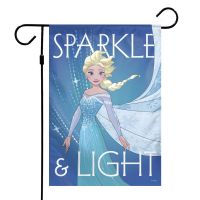/ Disney FROZEN SPARKLE & LIGHT Garden Flags 2 sided 12.5" x 18" Elsa