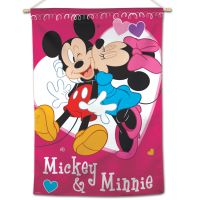 / Disney Mickey & Minnie Vertical Flag 28" x 40" Mickey & Friends