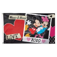 / Disney Mickey & Minnie Made For Each Other Flag - Deluxe 3' X 5' Mickey & Friends