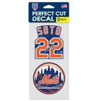 New York Mets Perfect Cut Decal Set of two 4"x4" Juan Soto