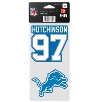 Detroit Lions Perfect Cut Decal Set of two 4"x4" Aidan Hutchinson