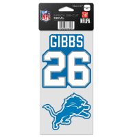 Detroit Lions Perfect Cut Decal Set of two 4"x4" Jahmyr Gibbs