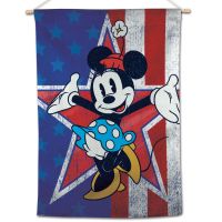 / Disney Minne Mouse Americana Vertical Flag 28" x 40" Minnie Mouse