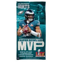 Super Bowl Champions Philadelphia Eagles Super Bowl 59 MVP Spectra Beach Towel 30"  x 60" Jalen Hurts