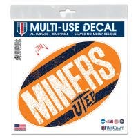 UTEP Miners / Vintage Collegiate All Surface Decal 6" x 6"