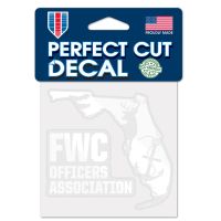 FWC Officers Association Decal Metallic 4" x 4"