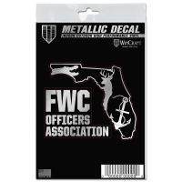 FWC Officers Association Decal Metallic 3" x 5"