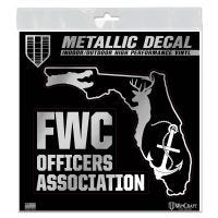 FWC Officers Association Decal Metallic 6" x 6"