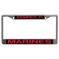 U.S. Marines Lic Plt Frame S/L Printed