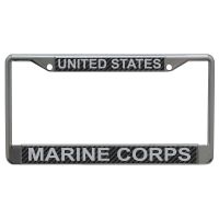 U.S. Marines Lic Plt Frame S/L Printed
