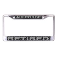 U.S. Air Force RETIRED Lic Plt Frame S/L Printed