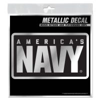 U.S. Navy Decal Metallic 6" x 6"