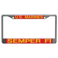 U.S. Marines Lic Plt Frame S/L Printed