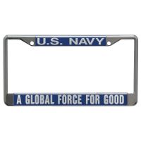 U.S. Navy Lic Plt Frame S/L Printed